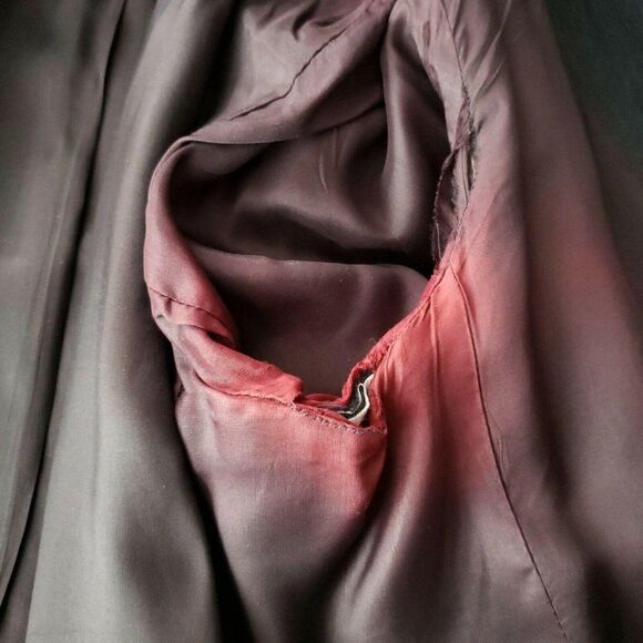 Vintage 80s Burberrys Womens Black Wool Cashmere Jacket Skirt Suit Set Size 10 - Picture 12 of 12